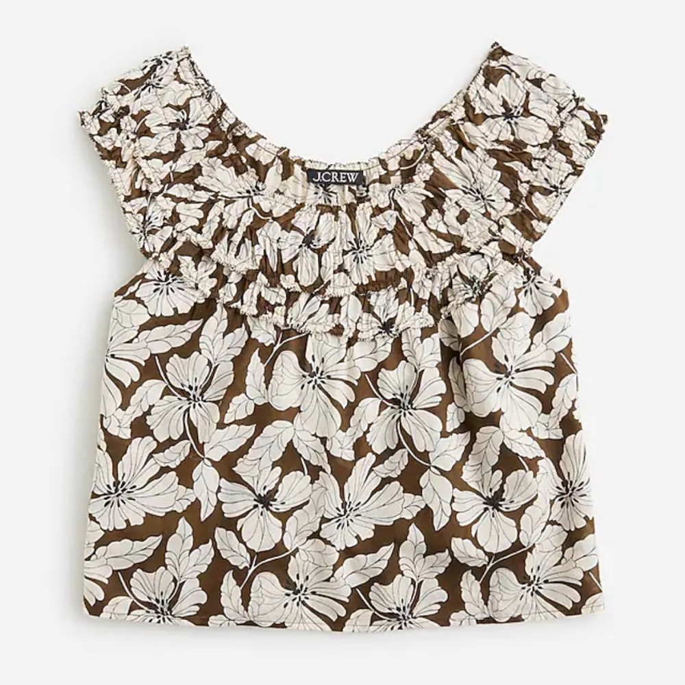 Rosalie top in floral cotton voile